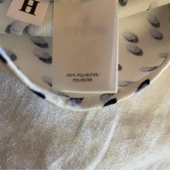 Ann Taylor cold shoulder dress blouse size XS. Beautiful blue/white dot - Picture 9 of 9